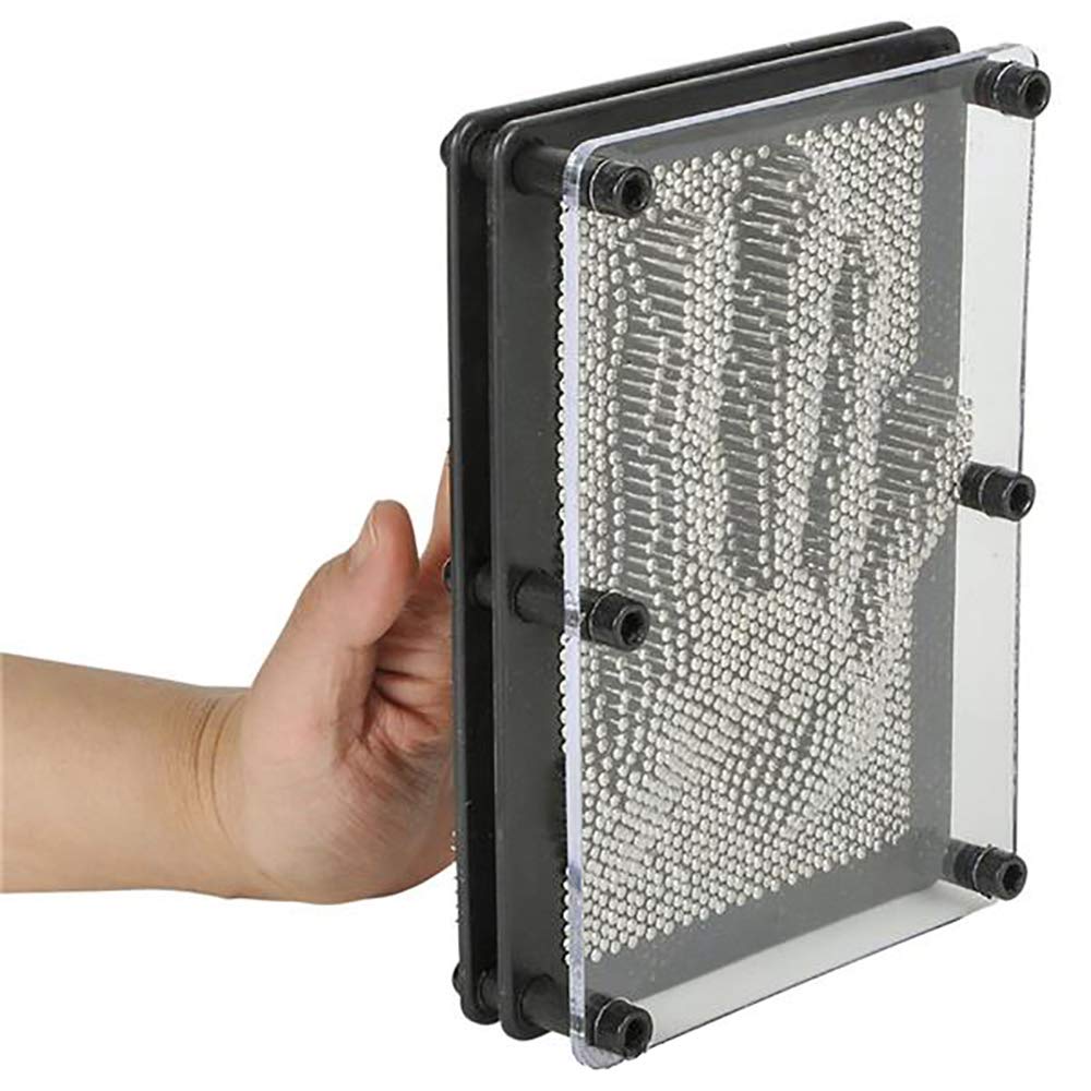 The Dreidel Company 3D Pin Art Classic Game Pin Impression Desk Toys Sculpture for Children Adults (Rectangle Shaped 5'' x 7'')