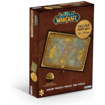ABYSTYLE World of Warcraft Azeroth's Map Jigsaw Puzzle 1000 Pcs - Cardstock, Family-Friendly Activity, Ideal Gift for Anime Fans