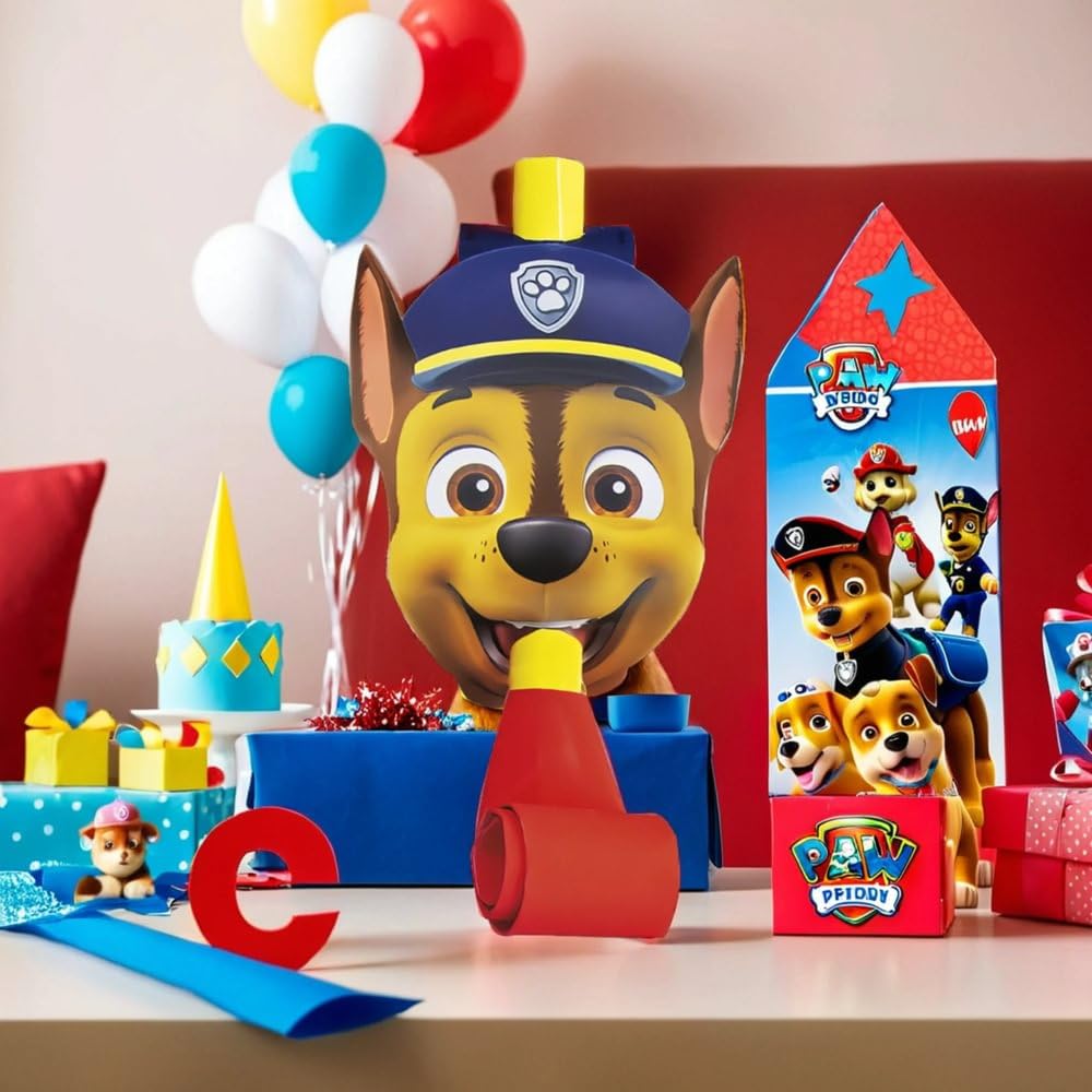 Unique Paw Patrol Party Blowouts, 5'' X 2'', Multicolor