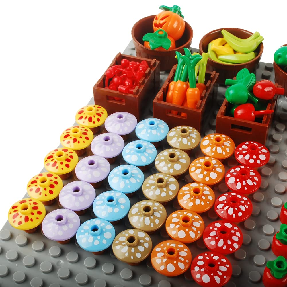 BAENRCY 180pcs Food Building Blocks Kitchen Sencery Accessories Food Set Building Bricks Kit DIY Building Set Compatible All Major Brands (#A)