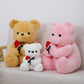 Wgxzyq 12 Inch Teddy Bear Stuffed Animal With Rose, Soft Cuddly Stuffed Plush Bear, Gifts For Kids Baby Toddlers On Baby Shower,