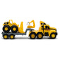 CatToysOfficial, CAT Construction Heavy Mover, Semi Truck and Trailer with Mini Crew Wheel Loader, Lights and Sounds, Ages 3 and