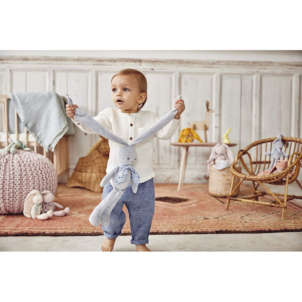 Kaloo Lapinoo Corduroy Rabbit - Machine Washable 10” Tall - Aqua - Small - Model K969938