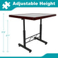 RAGOZONERY Jigsaw Puzzle Table, Adjustable Height, 1500 Pieces, Wood, 34x26in, Coffee Color, with Cover and 4 Drawers