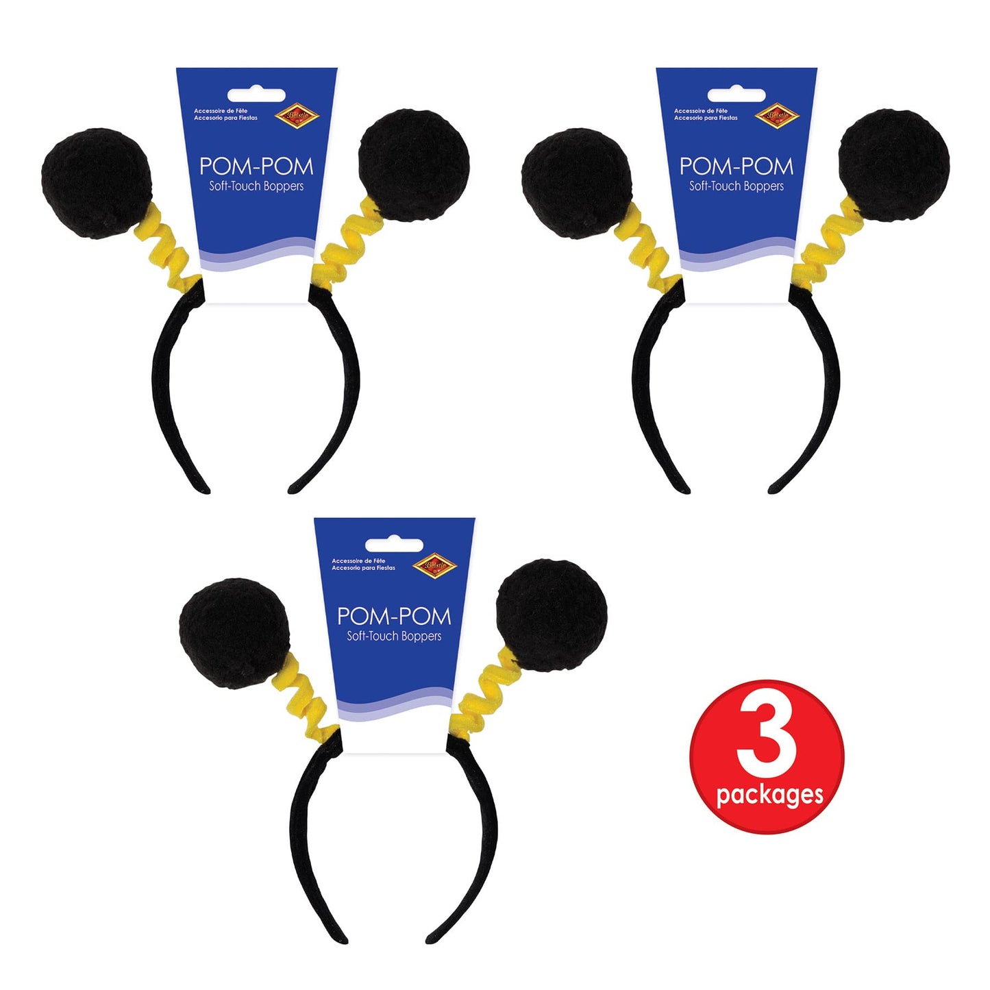 Beistle Soft-Touch Pom-Pom Boppers Pack of 3