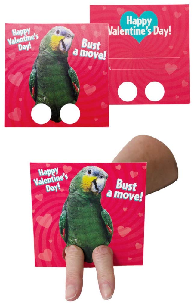 Playhouse Dancing Animals Finger Puppets 28 Card Valentine Exchange Box For Kids