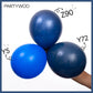 PartyWoo Navy Blue Balloons - 100 pcs in 5-18 Inch Sizes, Rubber Material, Perfect for Party Decorations and Balloon Garlands
