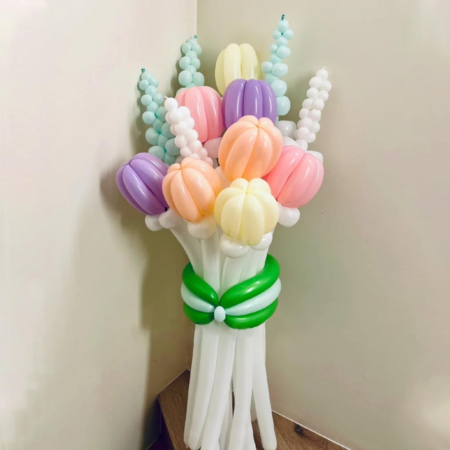 260 Long Balloons 100 Pack Pastel Orange Twisting Animal Balloons Thickening Latex Modeling Long Magic Balloons For Animal Model