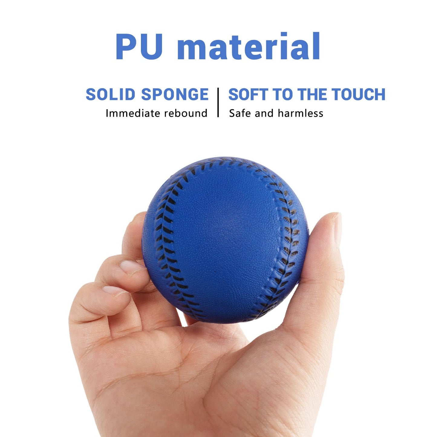 Baisidiwei Soft Baseballs  Foam Training Baseball 12 Pack for Kids Regulation Size Foam Baseballs for Soft & Safe tossing  Catching and Batting Practice (Blue)