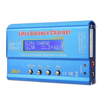 Fafeicy RC Charger, Lipo Balance Charger B6 80W Digital LCD Balance Charger Discharger, RC Balance Charger Fit for LLiPo NiMH RC