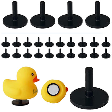 40Pcs Duck Plug - Rubber Duck Mount,Flock Locker Rubber Duck Holder For Car Dash And Fixed Display,Gift For Car Lover, Includes Double-Sided Stickers Inside(Excluding Rubber Duck)