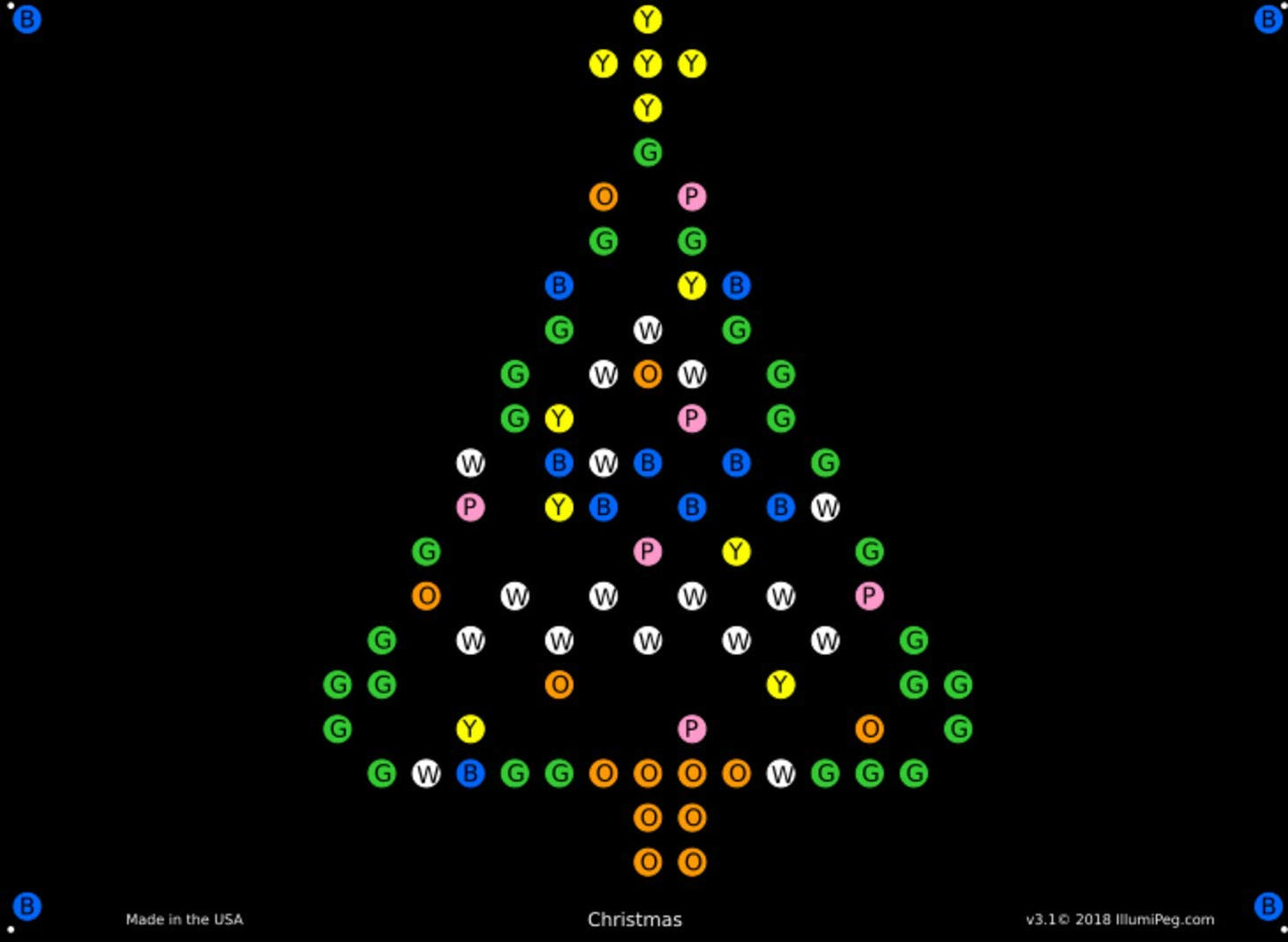 IllumiPeg Holiday Refill templates for Basic Fun Lite Brite Magic Screen (12 Sheets, 6x8)