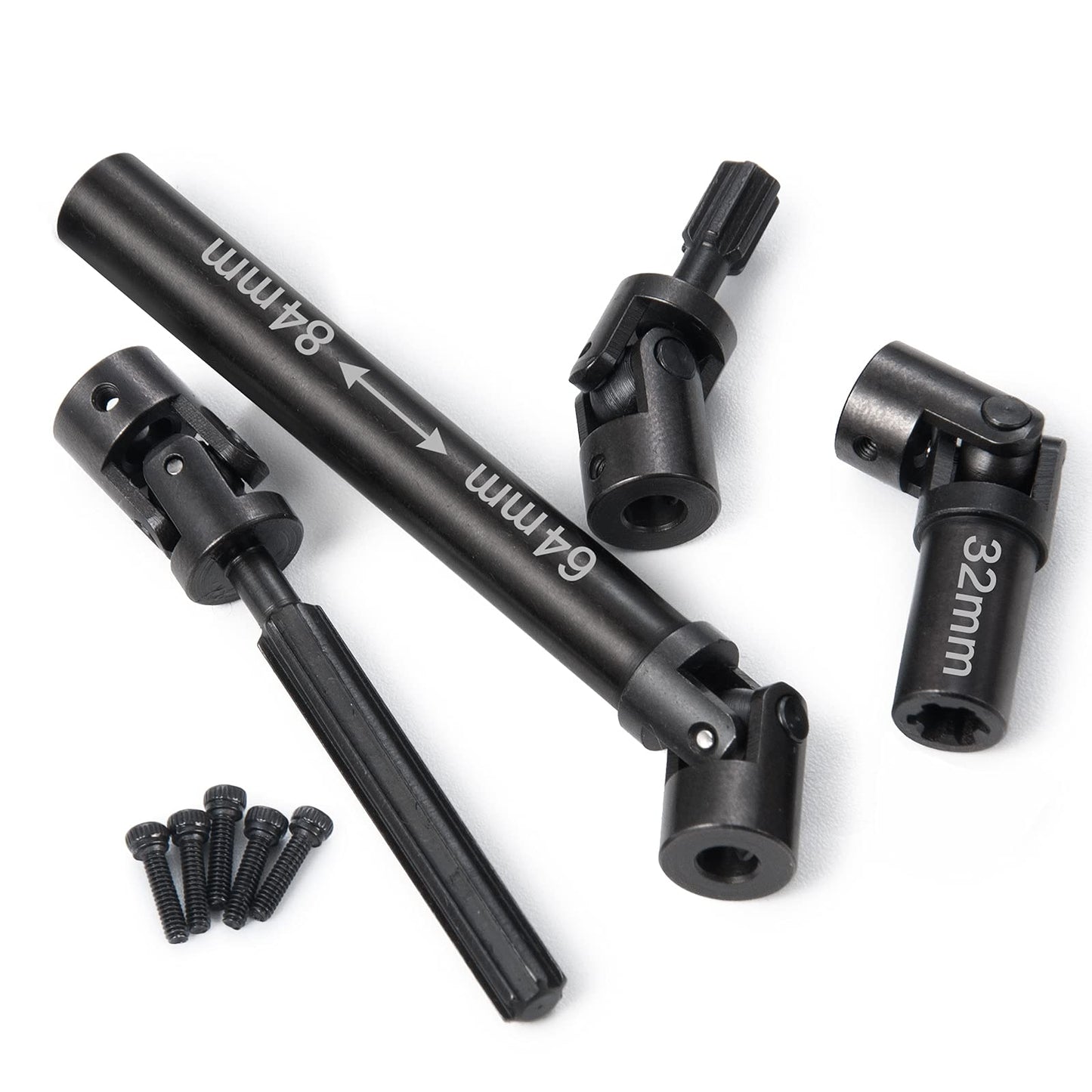Morlordy Rc Metal Steel Drive Shafts Driveshafts 64+32Mm For 1/24 Rc Crawler Car Scx24 Upgrades Axi90081 Deadbolt Accessories