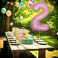 DIWULI Number Balloon - 40 Inch Pastel Pink Foil - Large Number 2 for 2nd Birthday Party Decorations - XX-Large