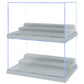 2 Pack Display Case For Minifigure Action Figures Blocks, Acrylic Minifigure Display Case Box Storage With 3 Movable Steps Gift
