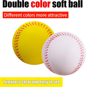 Baisidiwei Soft Baseballs, Foam Baseballs For Kids Teenager Players Training Balls 6 Pcs Foam Baseballs Training Balls For Hitti
