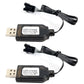 FainWan 2Pack 7.4V / 2 x 3.7V 400mA USB Charger Cable with SM-4P 4 pin Plug Compatible with Old Version UDI001 UDI008 UDI009 and