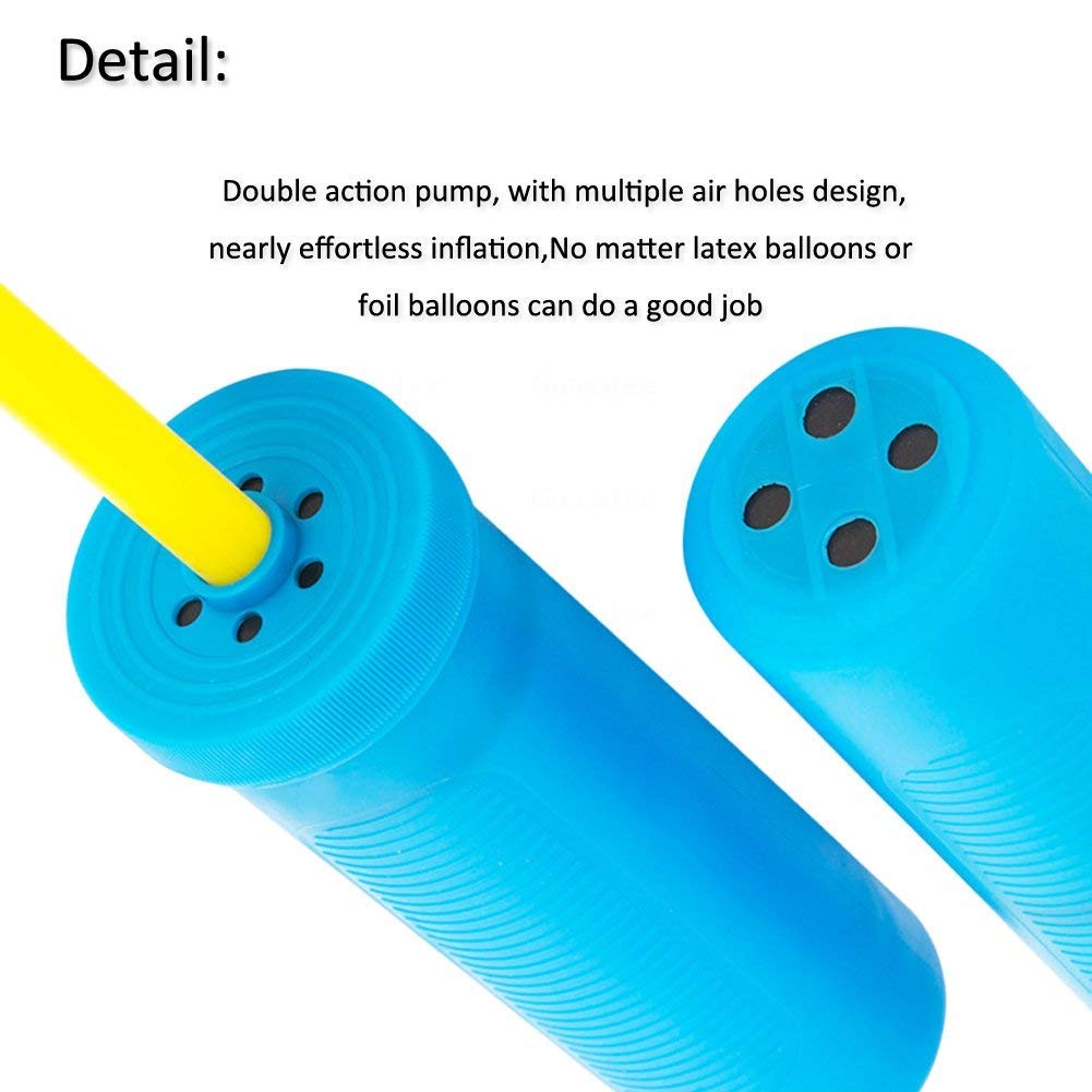 Granfo Portable Hand Pump - Double Action Air Pump for Inflatables, Blue, Plastic