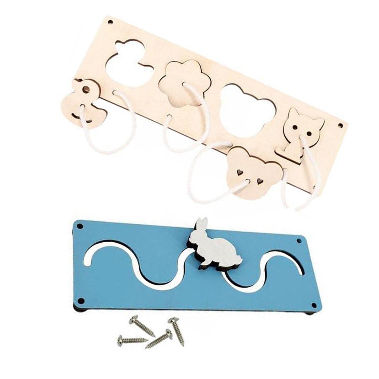 Merishopp 2Pcs Montessori Busy Board Sensory Educational Accessories Stylef| Baby Learning Toy | Infant Activity Toy | Sensory P