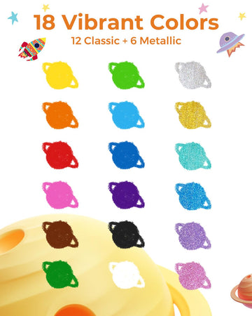 JUPITEARTH Twist Crayons for Toddlers, Non-Toxic Washable, 18 Colors, Easy to Hold, Model JELB007-18, Ideal for Ages 1