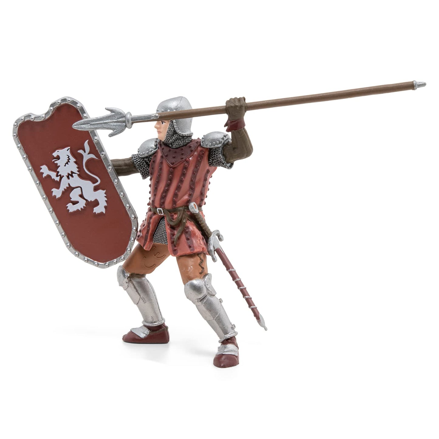 Papo -Hand-Painted - Figurine -Medieval-Fantasy -Knight with Javelin -39756 - Collectible - for Children - Suitable for Boys and Girls - from 3 Years Old  Multicolor
