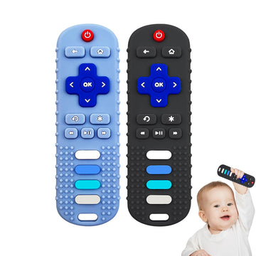 Yapromo Baby Teething Toys 2 Pcs Silicone Teethers Chew Toy Cute Remote Control Shape Teethers Bpa Free
