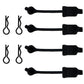 4Pack Rubber Body Clip Retainer Pull Tabs#AR390165 Compatible with Arrma 3S 4S Mega550 Vorteks Senton Granite Big Rock Typhon Ou