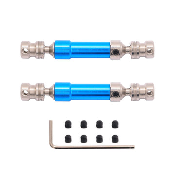 2PCS Treehobby Aluminum Alloy Universal Rear Drive Shaft Upgrade Accessories Compatible with Wltoys 12428 Fly fy-03 1/12 RC Car