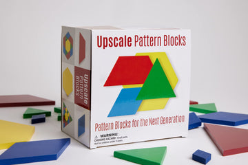 Math For Love Upscale Pattern Blocks – Award Winning Steam Toy - 4+ - Multi-Colored Geometric Wooden Pieces In 4 Different Shapes - Nurtures Creativity