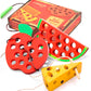 Lacing Toy For Toddlers, Fine Motor Skill Toys For 3 Year Old, Educational Learning Montessori Activity For Baby Kids, Car Plane Travel Games, Wooden Threading Toys 1 Apple,1 Watermelon, 1 Cheese.