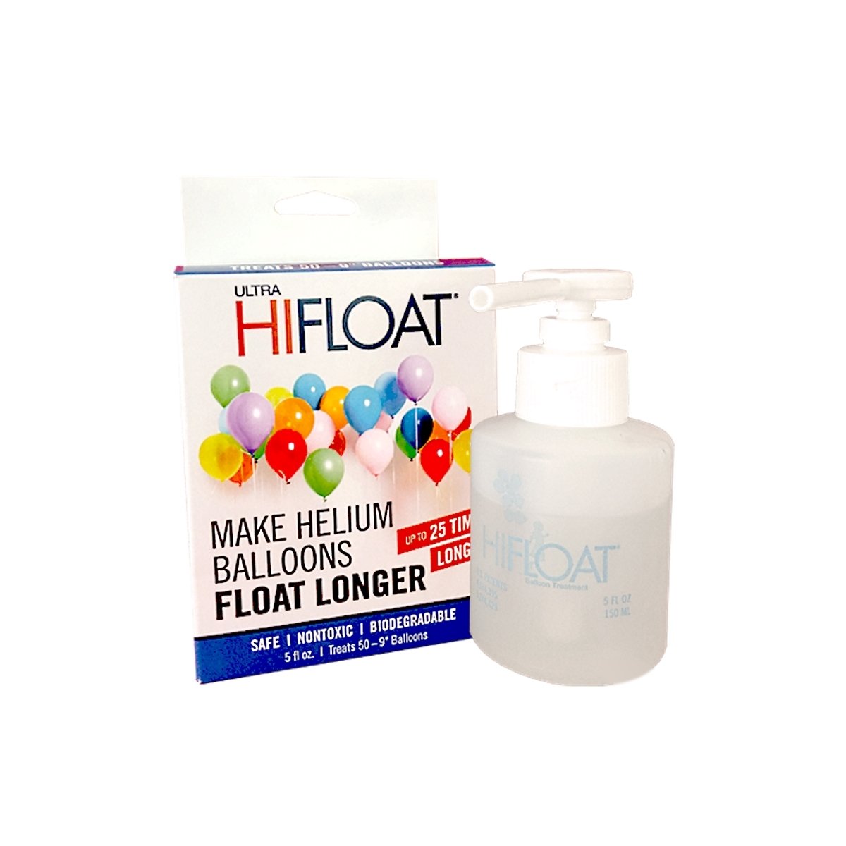 HI-FLOAT LA Balloons Hi-Float Solution, 5 oz, Transparent, Plastic or Metal, Model 1116