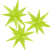 Cymylar 3Pcs 26Inch Macaron Green Star Foil Balloons.Macaron Green Explosion Starburst Star Balloon-Spike Cone Balloon For Birth