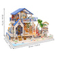 GuDoQi DIY Miniature Dollhouse Kit  Miniature House Kit 1:24 Scale Tiny House kit with Music and Furniture Kit  Great Gift for Birthday Christmas  Blue Sea Legend