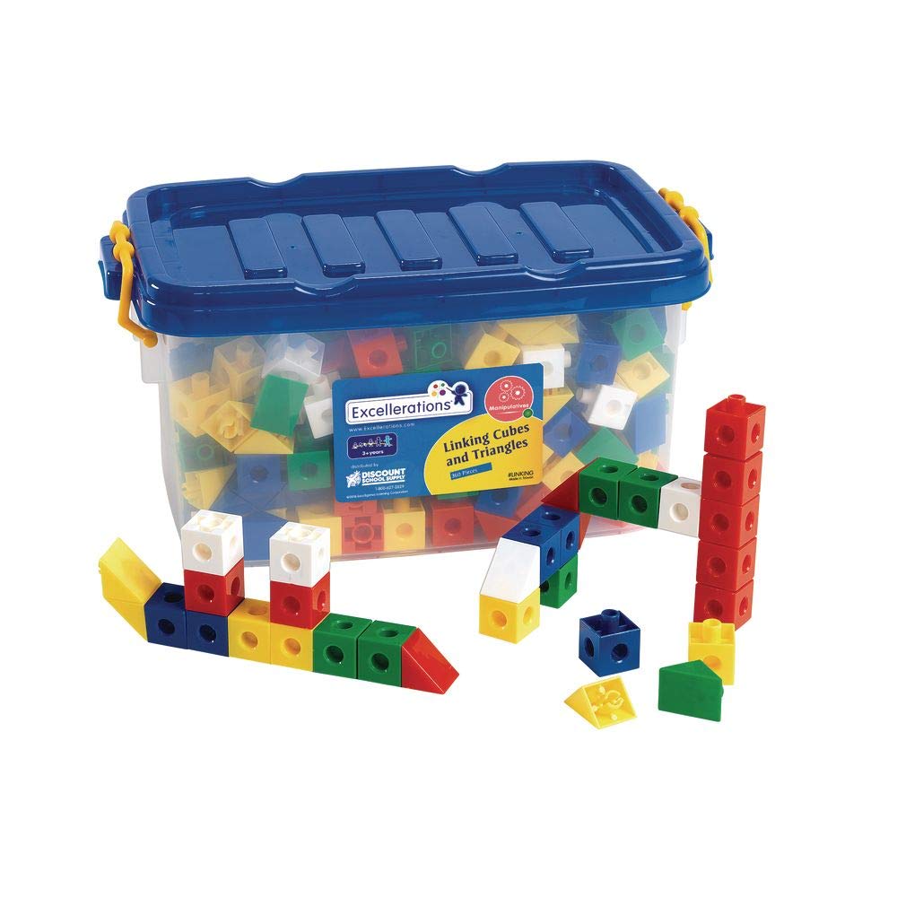 Excellerations Construction Toys, Stem Building Toys, Blocks, 3/4 Inch Builders, Connection Toys, Ages 3 Years And Up, Preschool Manipulatives