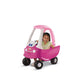 Little Tikes Princess Cozy Coupe Ride-On Toy, Large Magenta Plastic Car with Doors, Steering Wheel, Horn, Model 630750M