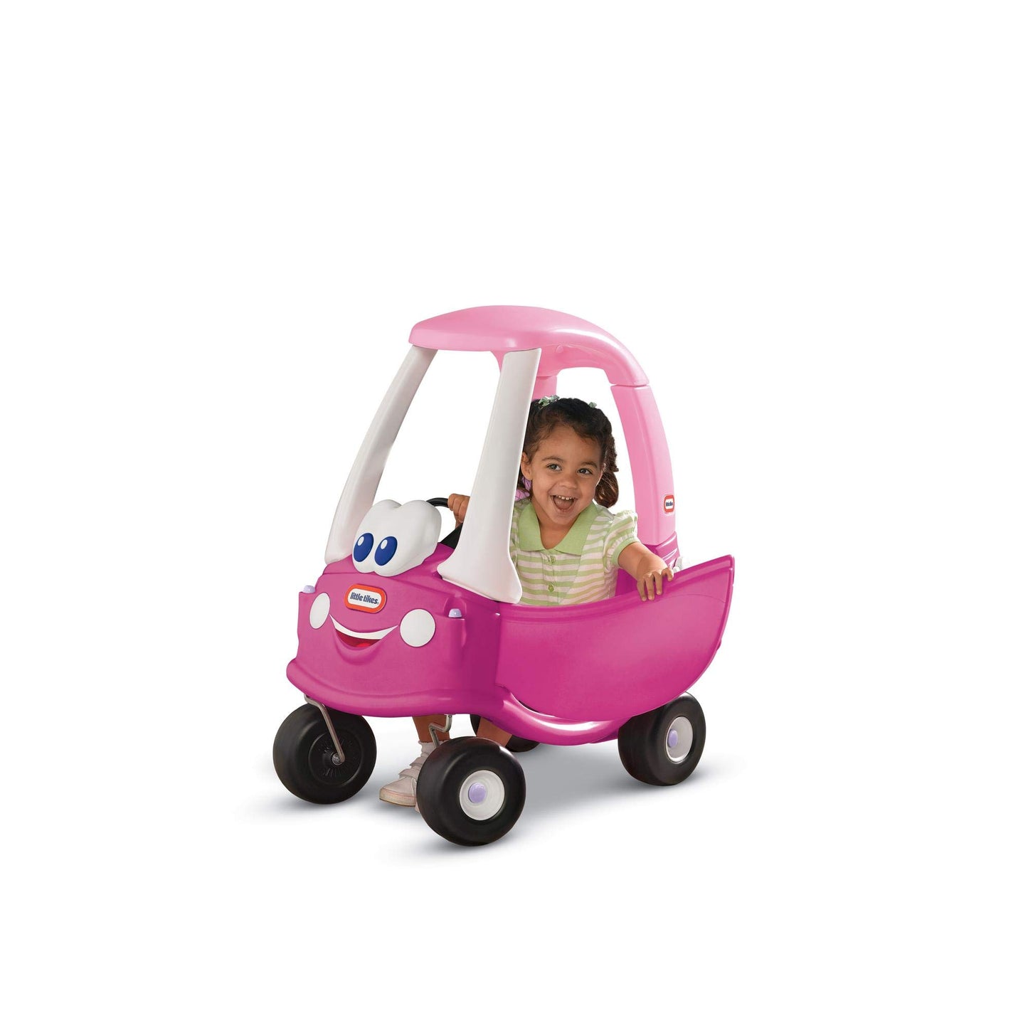 Little Tikes Princess Cozy Coupe Ride-On Toy, Large Magenta Plastic Car with Doors, Steering Wheel, Horn, Model 630750M