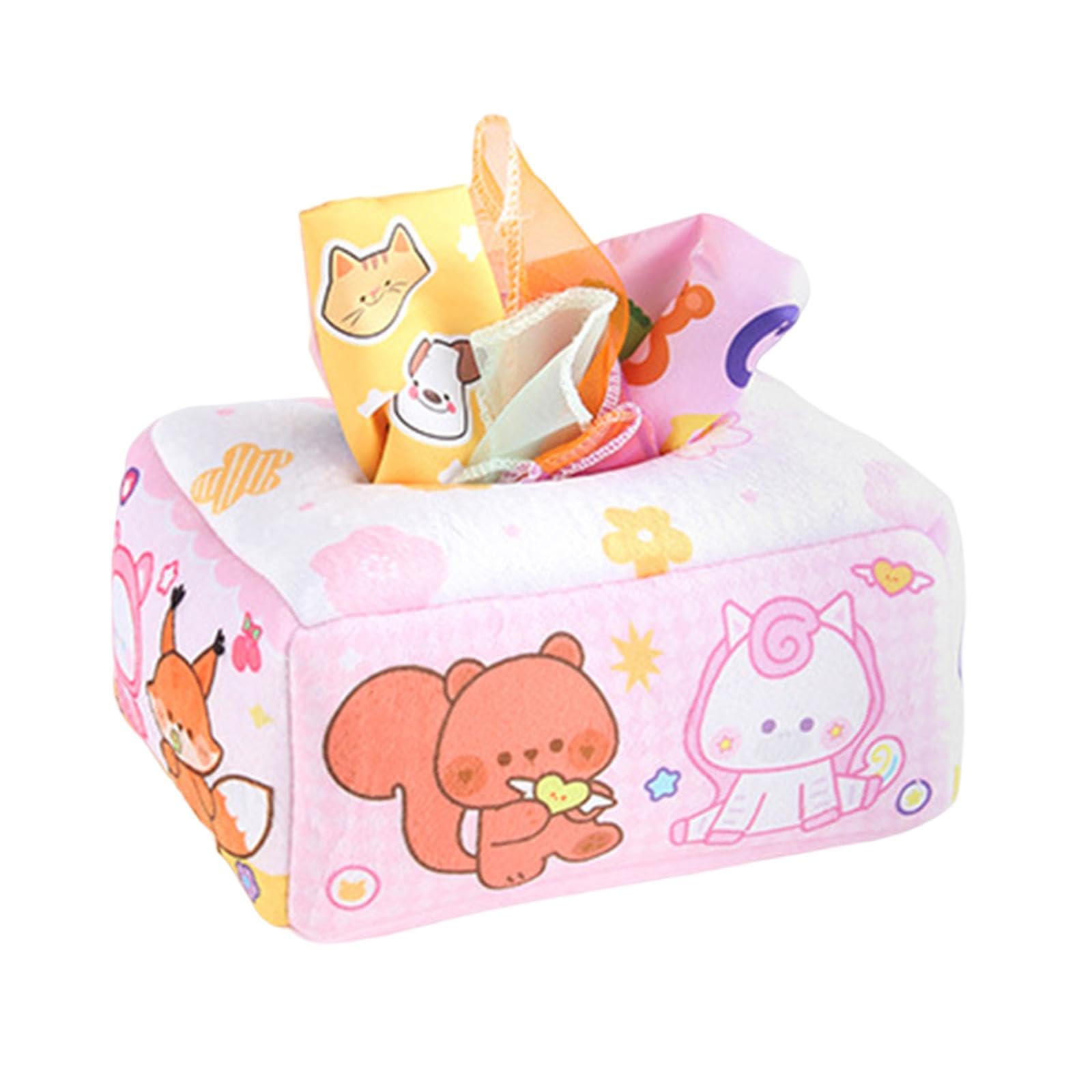 Calandis Infant Tissue Box Fine Motor Skill Sensory Toys For Boys Girls Kids 12 Year Pink | Toys For Baby