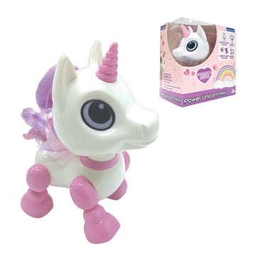 Lexibook Power Unicorn Mini - My Little Robot Unicorn - Robot Unicorn With Sounds, Music, Light Effects, Voice Repeat And Sound Reaction, Children'S Toy (Girl) - Rob02Uni