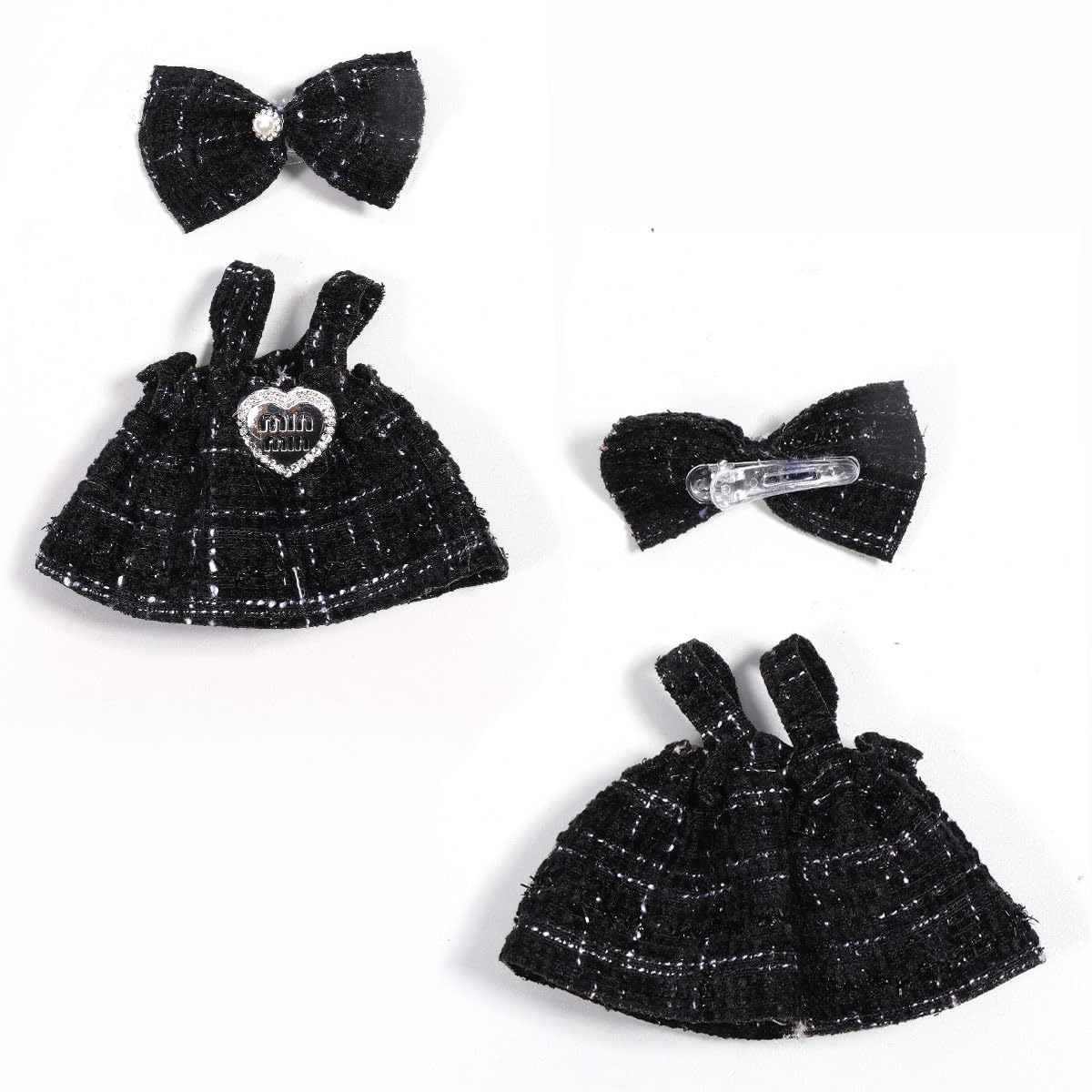 AICase for Labubu Clothes/for Labubu Outfits Clothes Set for 17cm Lububu Doll 2 Piece Set enhanced elegant Chic Dress Clothing for LA BUBU  Girls Stylish Adorable Dolls Clothes Accessories (No Doll)_4