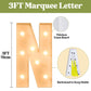3Ft Marquee Light Up Letters, Large Marquee Letters N For Party Decorations, Big Baby Letters For Baby Shower Birthday Party Dec