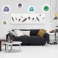 2.5 Inch Round Germ Dot Stickers Germs Labels Germ Stickers 120pcs