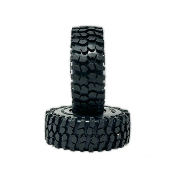 Generic Little Guy Racing Parts Black Label M/T (63mm) 1.0 Inch Tires Compatible with 1/24 RC Axial SCX24, RGT, Element, Enduro,