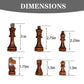 Baspoom Nature Wood Chess Pieces Set - 3.15” King Tournament Staunton Chessmen with Storage Bag, Magnetism Chess Piece