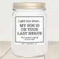 YouNique Designs Daughter in Law Candle 8oz - Daughter in Law Gifts from Mother in Law - Funny Daughter in Law Gifts for Mothers
