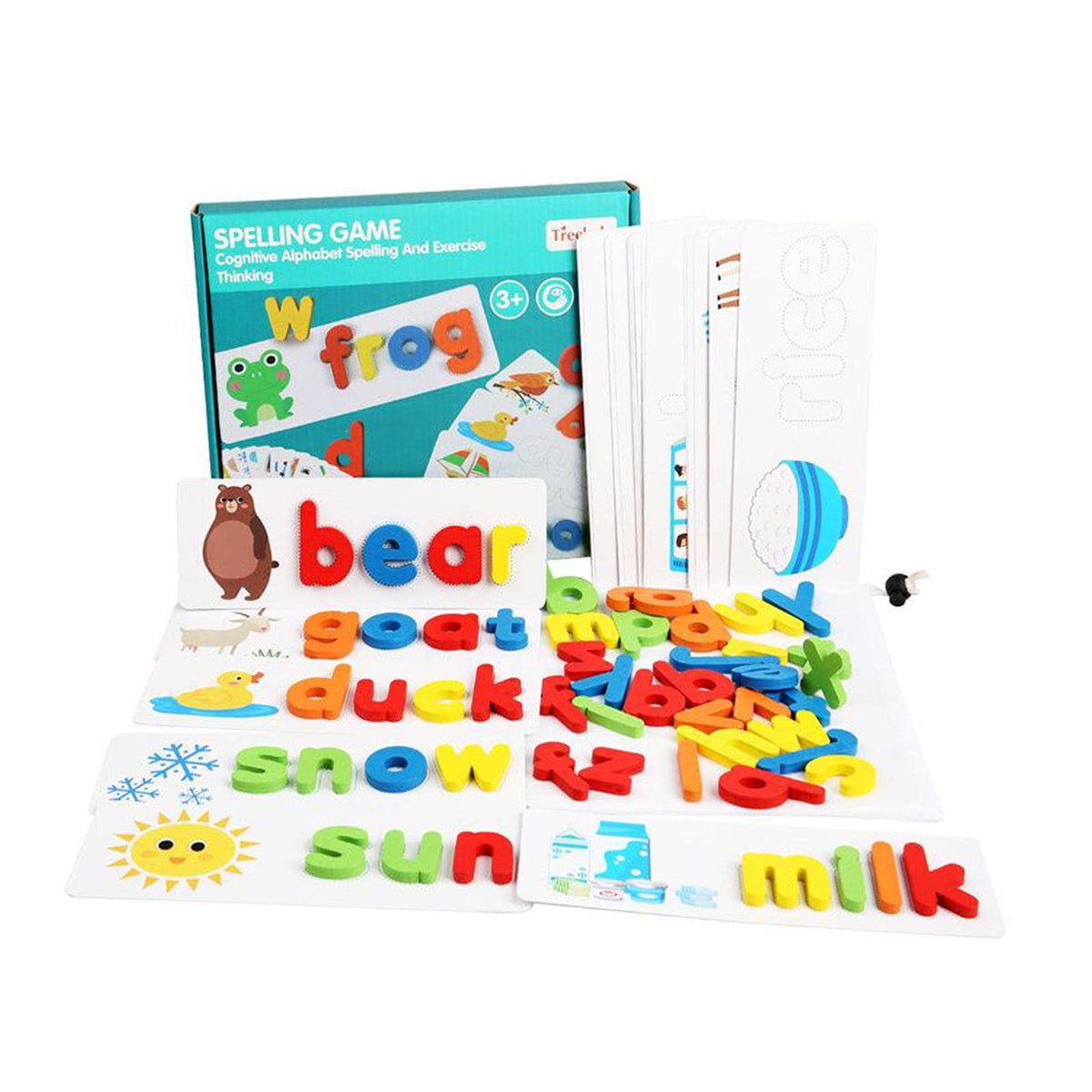 CALANDIS Wooden Alphabet Learning Puzzles Letter Matching Game English Word Spelling | Other Educational Toys | Educational