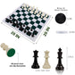 Juegoal 20' Portable Chess Checkers Backgammon Board Game Sets, 3-In-1 For Travel Board Games For Kids Adults, Folding Roll Up Classic Chess Game, Tournament Thick Mousepad Board Mat With Storage Bag
