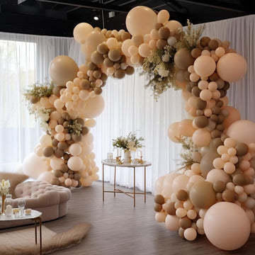 130Pcs Nude Balloons Different Sizes 18'' 12'' 10'' 5'' Balloon Garland Arch Kit Perfect For Birthday Party, Graduation, Baby Sh