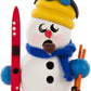 Alexander Taron Importer 136-172 Dregeno Incense Burner-Snowman Skier-3.25'' H X 2.25'' W X 2'' D, White