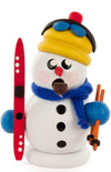 Alexander Taron Importer 136-172 Dregeno Incense Burner-Snowman Skier-3.25'' H X 2.25'' W X 2'' D, White