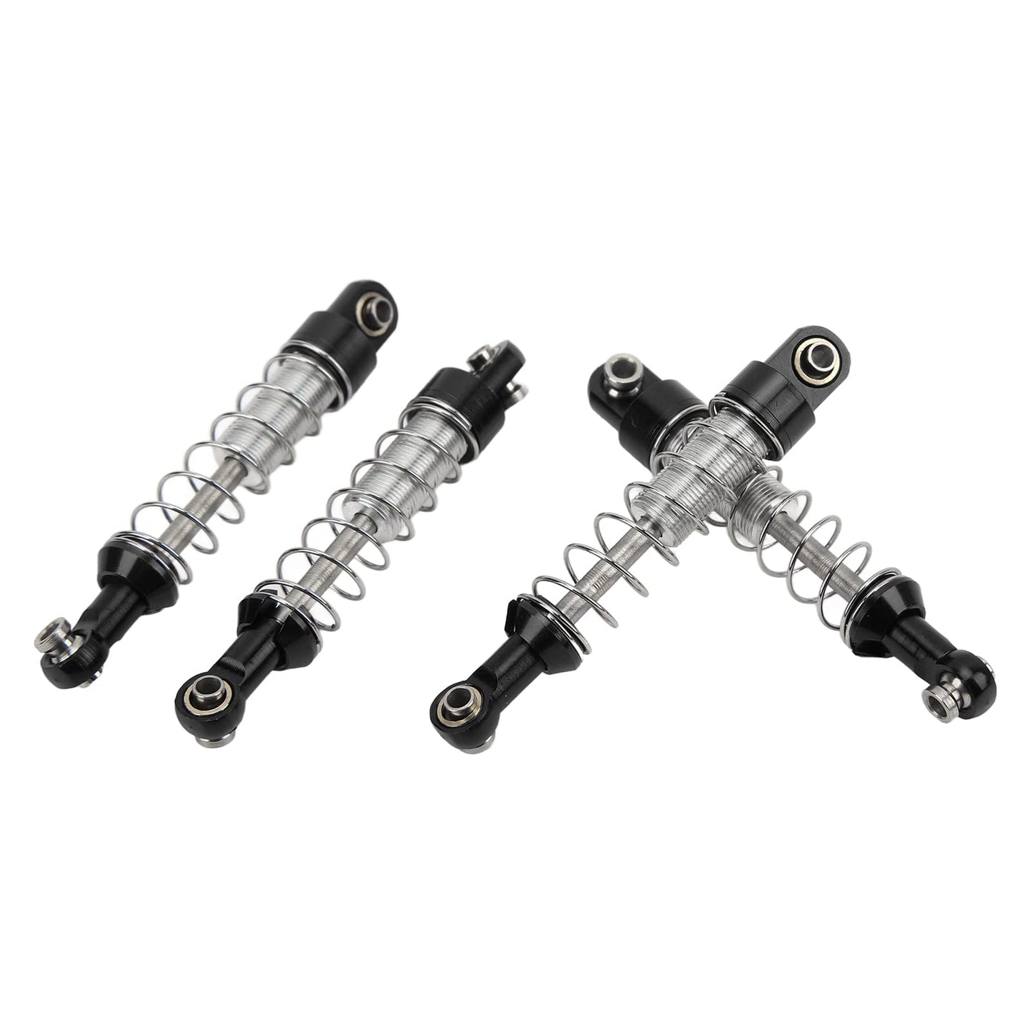 Rc Shock Absorber,2 Pairs Aluminum Alloy Shock Absorber 60Mm Rc Car Modification Parts For C14 C24 Mn D90 99S (Black)